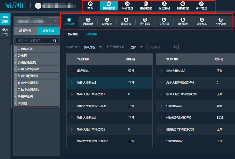 維保商專用醫(yī)院后勤設備維保智能管理云平臺